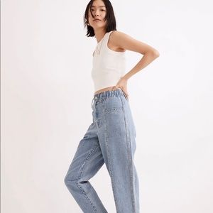 NWT Madewell Pull-On Balloon Jeans in Closson Wash: Paperbag Edition, Size M